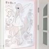 Japanese Sweet Angel Tapestry Line Art Anime Girl Illustration Wall Hanging for Bedroom Girls Room Dorm Decor
