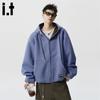 :CHOCOOLATE Heavyweight Colorblock Hooded Cardigan Jacket