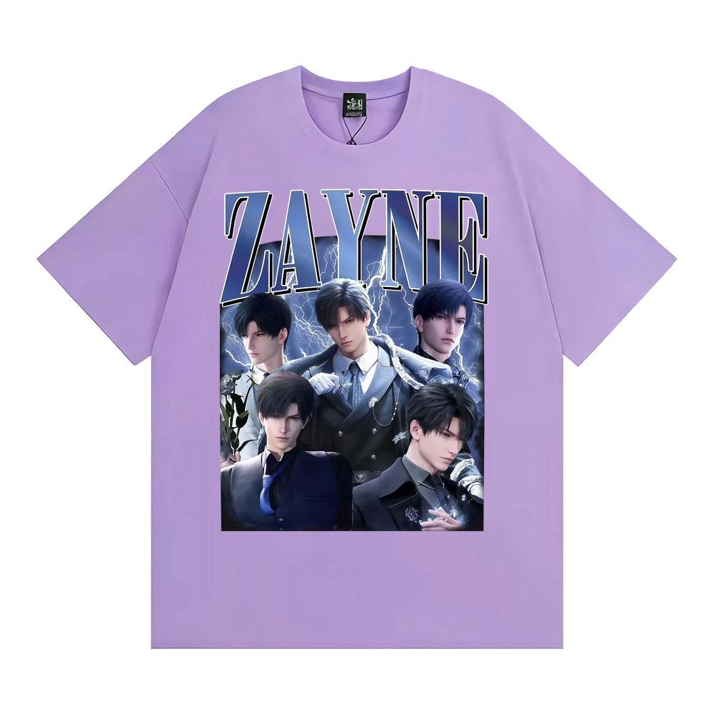 Anime Girl Dinner Zayne Love Retro Graphic T Shirt Men Women Hip Hop High Street Tee Shirt 100% Cotton Short Sleeve T-shirt Tops