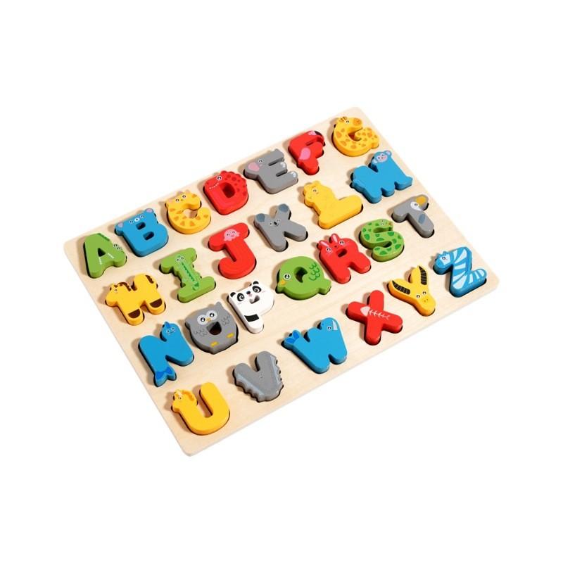 Wooden Cartoon Number And Letter Puzzle Board For Kids Educational Learning Play