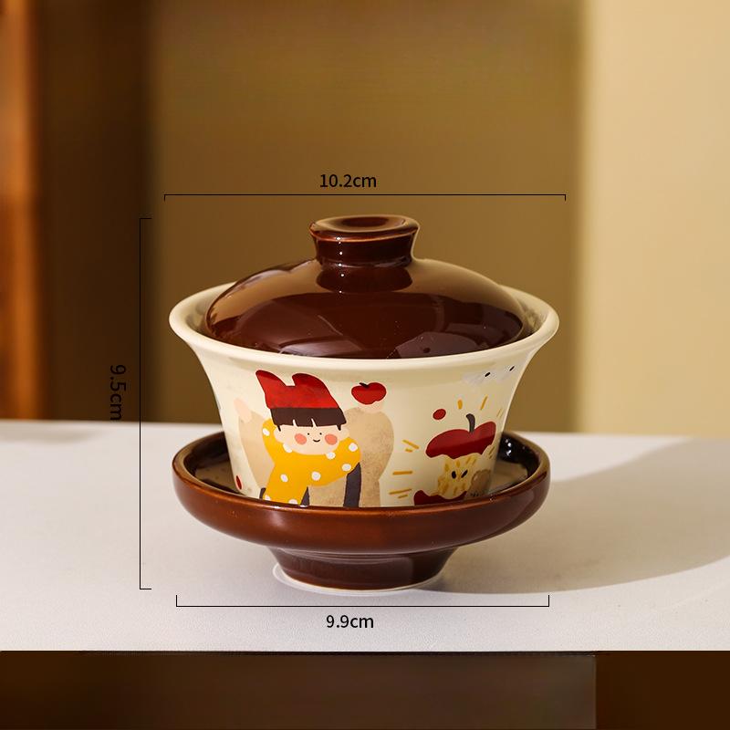 

Parent Child Birthday Tea Cup Birthday Gift for Girlfriend Blue Cover Bowl Best Friend Supplies Tea Set 140ML