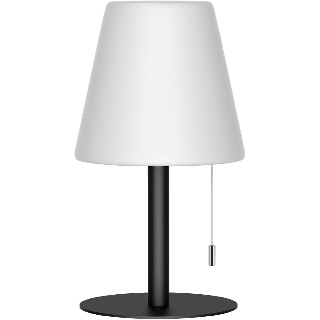 Outdoor Table Lamp/Portable LED Cordless Lamp/Rechargeable Battery lamp/ 2- Level Brightness/2 Lighting Modes/IP44 Waterproof/Metal Light Post and