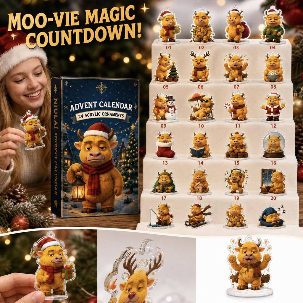 2026 2D Acrylic Christmas Advent Calendar with Pendant
