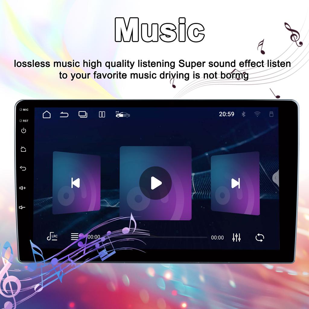 RK-3562 7 9 10 Zoll Android 14 Ultradünnes 4Cores 4+32GB Autoradio für universelles kabelloses Carplay GPS Navi Wifi BT 5.0