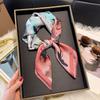 Four Seasons NEW Floral Square Scarf Women Satin Shawl Wrap Hijab Female Hair Luxury Headkerchief Beach Sun Protection Bandana