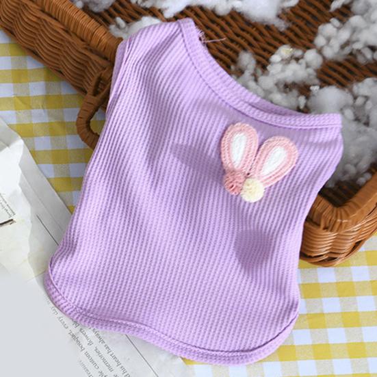 Summer Pet T-shirt Breathable Sleeveless Round Solid Color Medium Dog Collar Small Puppy Tee Shirt Clothes Pet Supplies