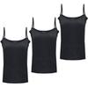 [Fun.] Camisole Women's Sweat-Absorbing Quick-Drying Innerwear 3-Pack Teijin AIRCTIVE Black L