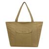 Simple solid color large capacity commuting lazy wind tote bag student leisure shoulder bag