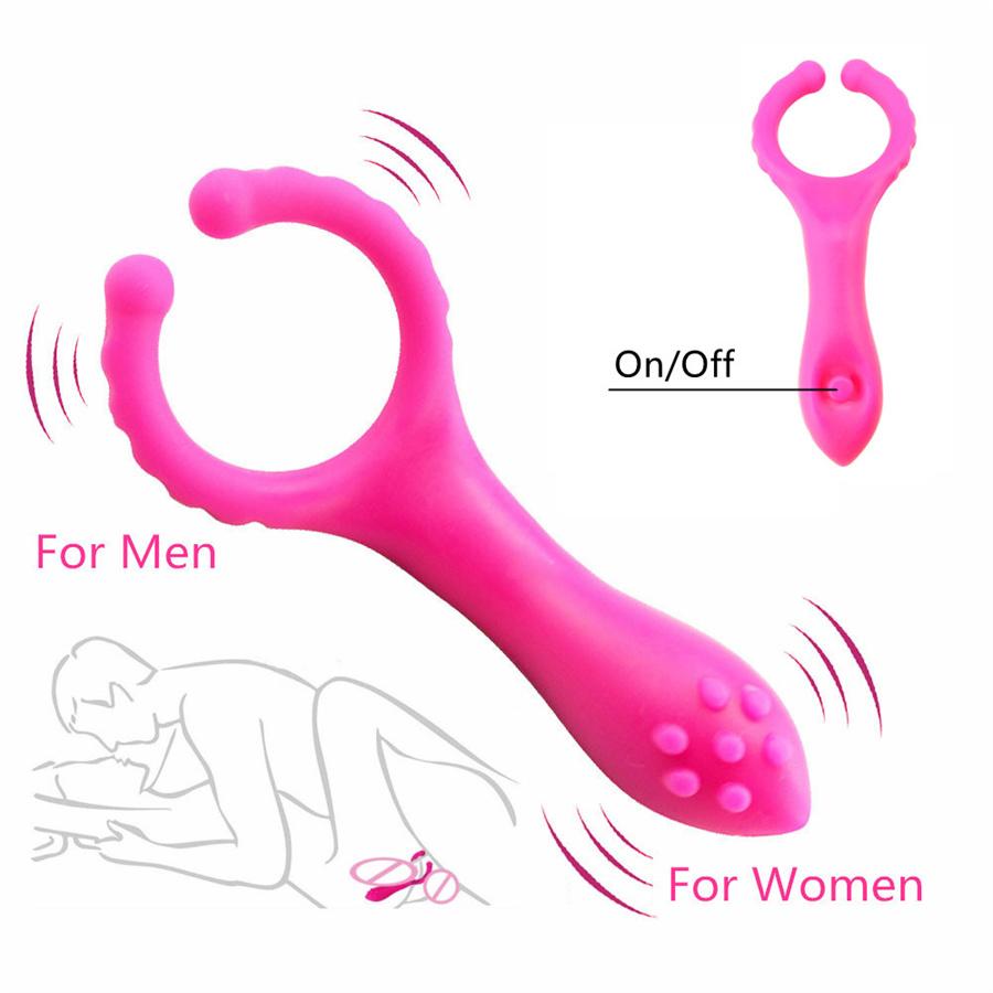 G-spot Stimulate Pussy Vibrators Dildo Butt Plug Elastic Penis Rings Vibrator Masturbate Vibration Adults Sex Toys For Women Men
