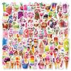 100Pcs Cute Cartoon Food Stickers for Luggage Laptop Skateboard Book Notebook DIY Crafts Fashion Vinyl Decals