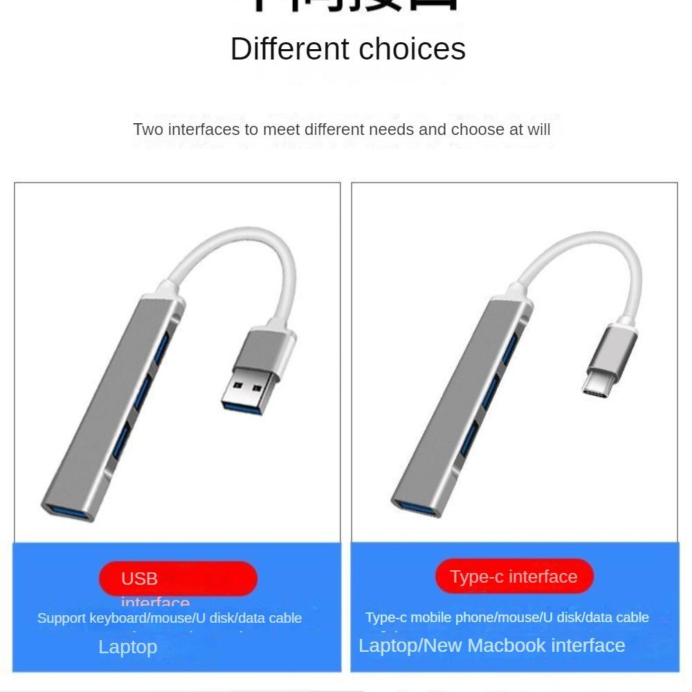 Doca de expansão USB3.0, doca de expansão HUB, divisor de computador multifuncional de um para quatro, expansor Typec