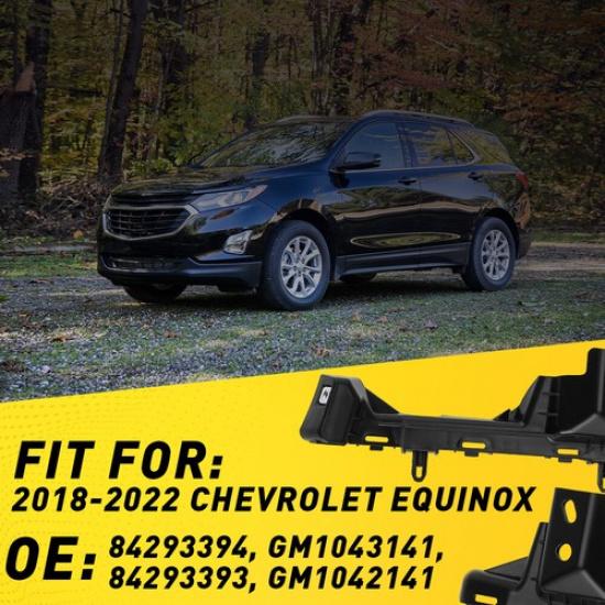 Fits For 2018- Chevy Equinox Front Bumper Brackets Retainers Supports Pair