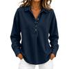 Top in denim da donna a vestibilità larga con bottoni