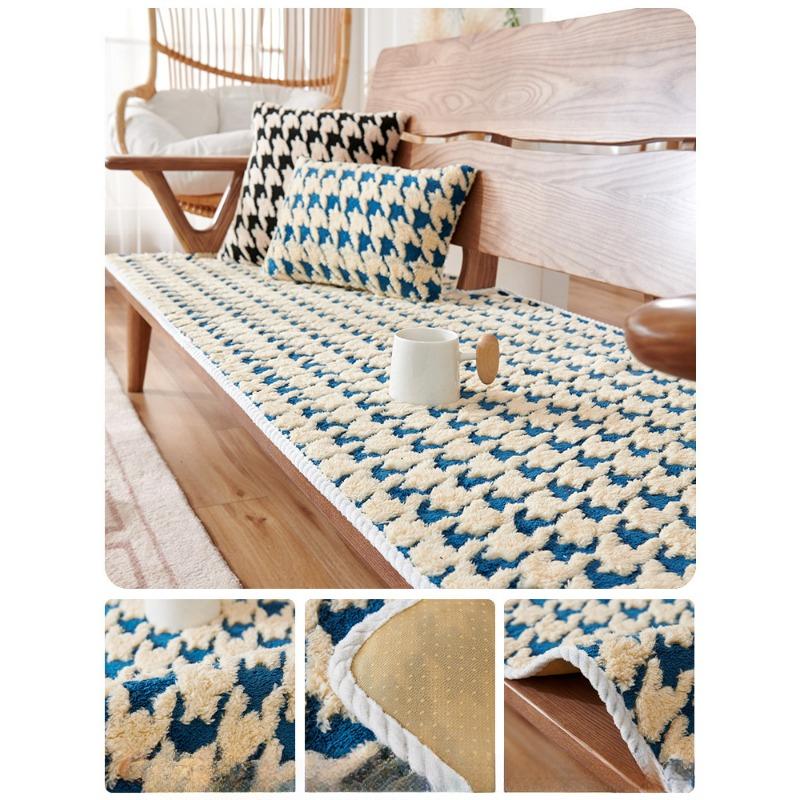 

Диванные подушки из массива дерева с рисунком «гусиные лапки», плюшевые осенние и зимние диванные подушки из красного дерева, новые нескользящие чехлы на сиденья 70*70cm