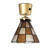 Compact Ceiling Light with a Colored Glass Brass Socket LED Nordic Retro Perfect for Living or Easy Installation Not Brown Stylish, Shade, (E14 Base),