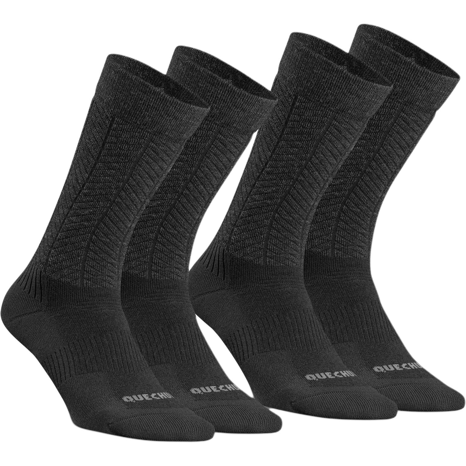 

DECATHLON SH500 Knitted Mid-Leg Socks Men s Pair Black 35/38 чёрный
