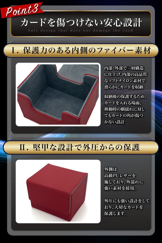 Deck case Trading card case by active trading card Holds 100 cards in double sleeve Pokeka [Supervised clerk] Yu-Gi-Oh (Red)