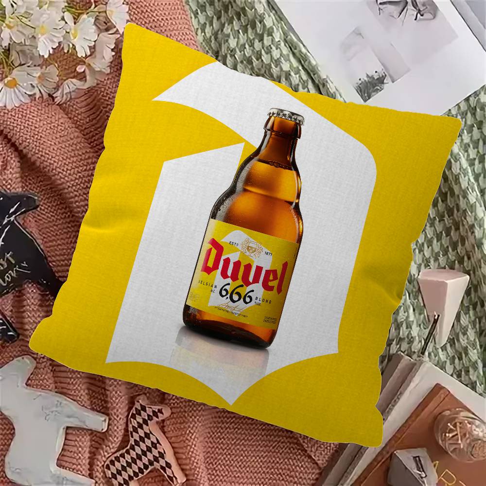 Duvel Bier Kissenbezug Polyester Sofakissen Dekorative Wurfkissen Heimdekoration Kissenhülle