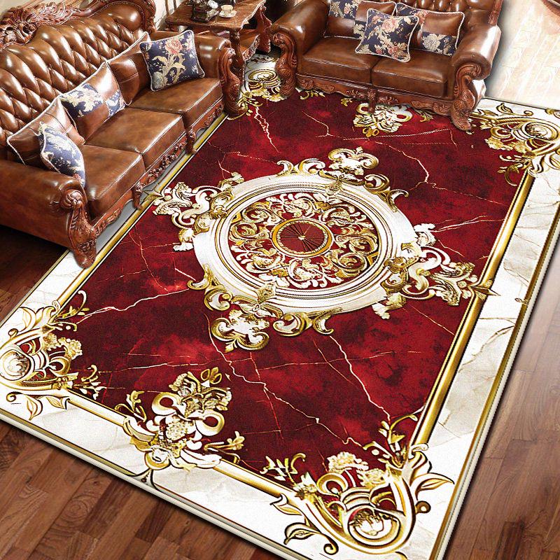 

Европейский ретро ковер для спальни, большая площадь, гардеробная, гостиная, нескользящие напольные коврики, ковер, гостиная, украшение дома, ковры для диванной зоны 60*90cm