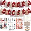 Christmas Countdowns Bag With Reinforced Drawstring Sustainable Burlap Fabric For Seasonal Surprises