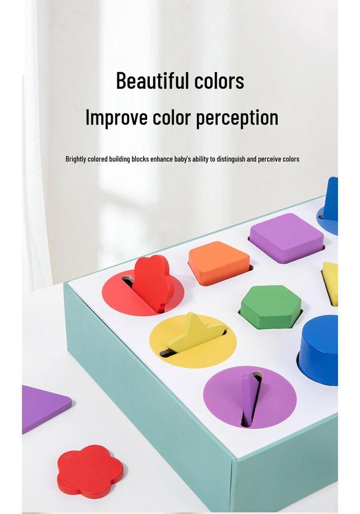 Montessori Baby Geometric Shapes Sorting Box for Ages 4-6 - Educational Color Matching & Cognitive Development Toy