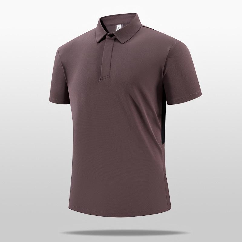 Premium Brand Men's Quick-Dry Golf Polo Shirt with Stand-Up Collar - High-End Design
