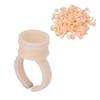 100pcs Eyebrow Lip Tattoo Ink Cup Holder Silicone Microblading Pigment Eyelash Extension Glue Ring