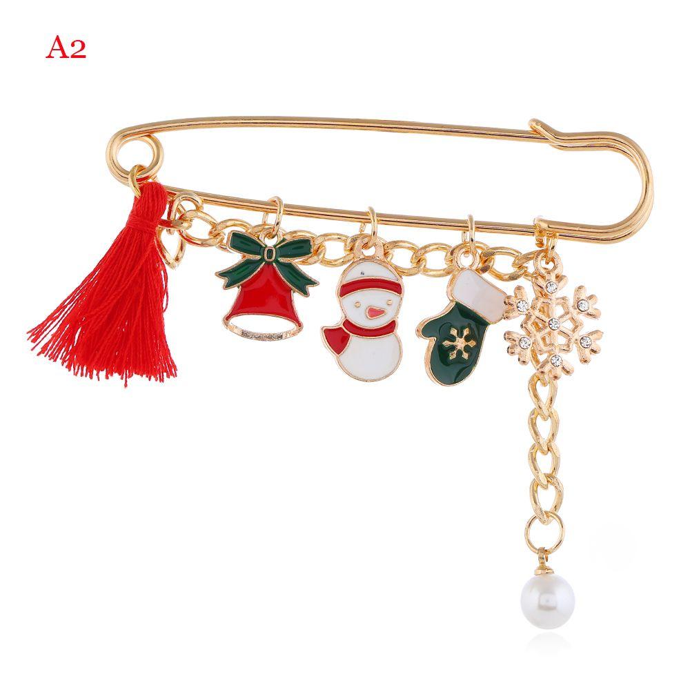 Jewelry Clothing decor Tassel Xmas Costumes Christmas Brooch Santa Claus Badge Pins