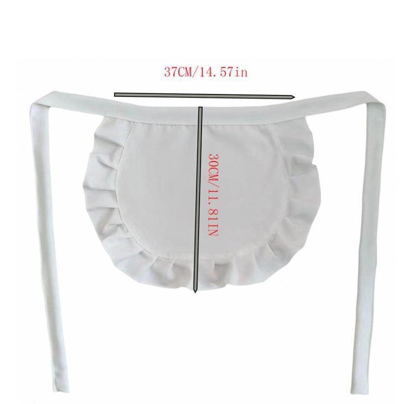 Frau Halbe Taille Kochen Küche Schürze Kurze Lolita Maid Sexy Spitze Schwarz Weiß Lätzchen Schönheit Blume Café Pinafore Hause Arbeit