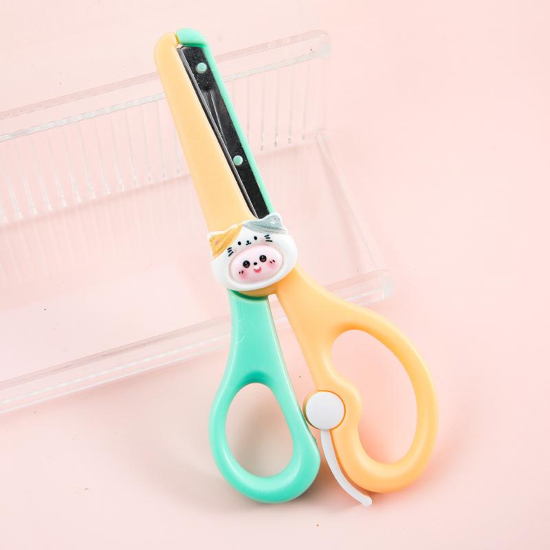 Cartoon Small Animal Scissors Handmade Kindergarten Round Head Scissors For Art Class Children Pupils Safe Without Hurting Hands