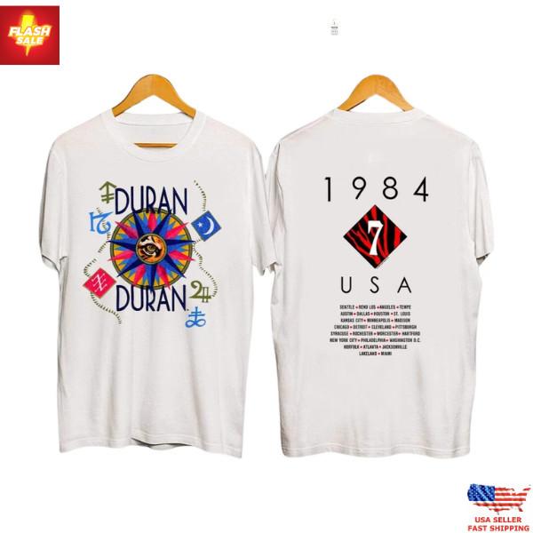 

Trending Duran Duran USA Tour T Shirt Heavy Cotton White Band Tee All Size Unisex T-Shirt XL