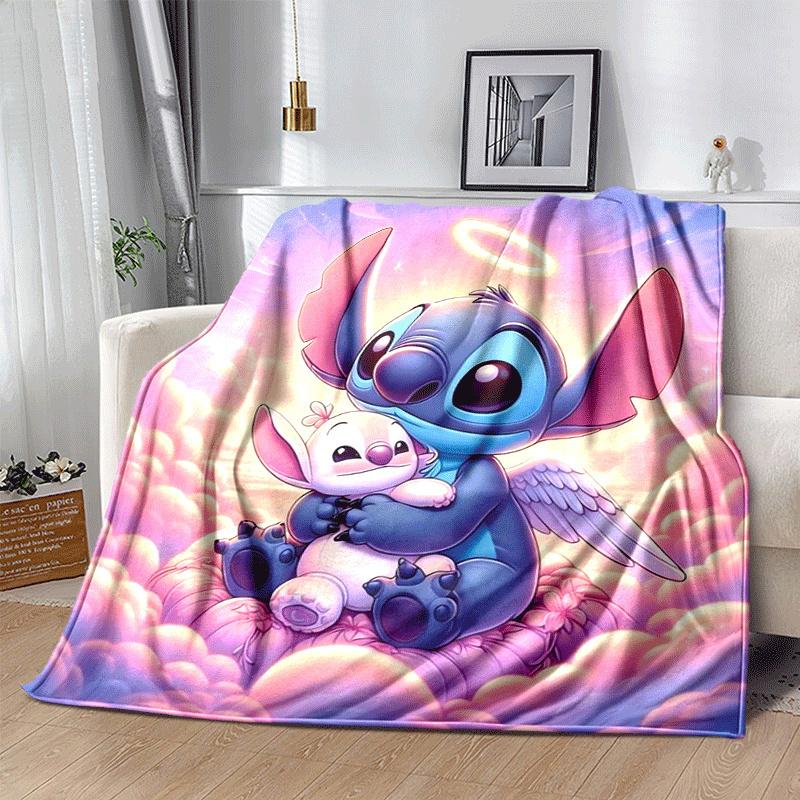 1pc Stitch Printing Blanket - Soft, All-Season Throw for Living Room, Bedroom,Travel