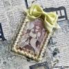 1 Pièce 3 Pouces Volant Kpop Porte-Présentation de Photocard Doux Mode Coréenne Nœud Housse de Protection pour Carte Photo Fournitures Étudiant Cadeau