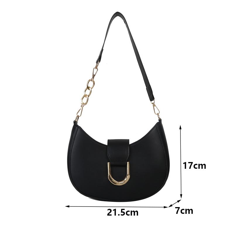 Women PU Leather Fashion Designer Crossbody Bags Travel Shoulder Bags Half Crescent Handbags Purse Ladies Underarm Bags CLE
