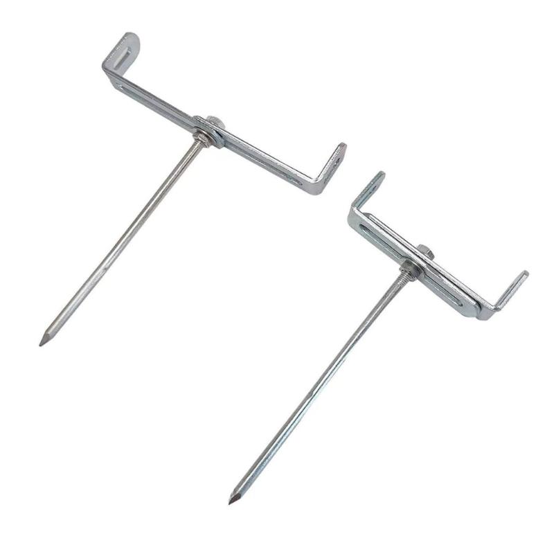 2Pcs Adjustable Gutter Extension Bracket Outdoor Rain Gutter Stake Extension Support RustProof Anchors For Pipe Support