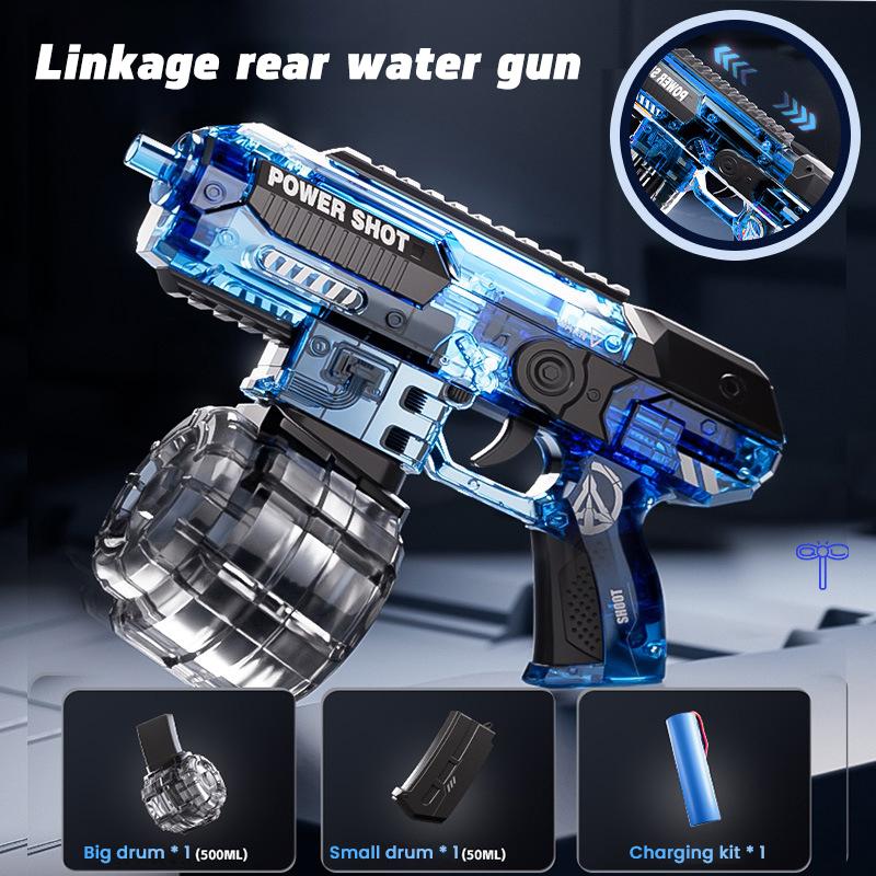 Fully Automatic Electric Water Gun High Pressure Fully Automatic Watergun Toy for Kids Summer Outdoor Pool Fight Game Toys Gift