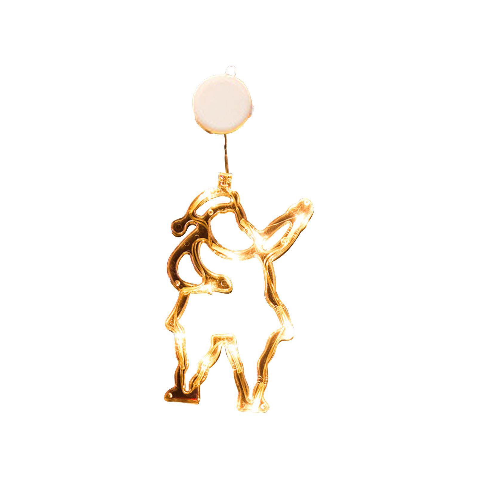 

Christmas Window Light Decorations, Christmas Tree And Other Shaped Christmas Lights, Battery Powered, With Suction Cup, Indoor Hanging String Lights. One Size