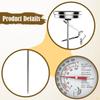 Stainless Steel Thermometer 0-100 deg C,High Temperature Heat Indicator,40-200of,Temp Gauge for