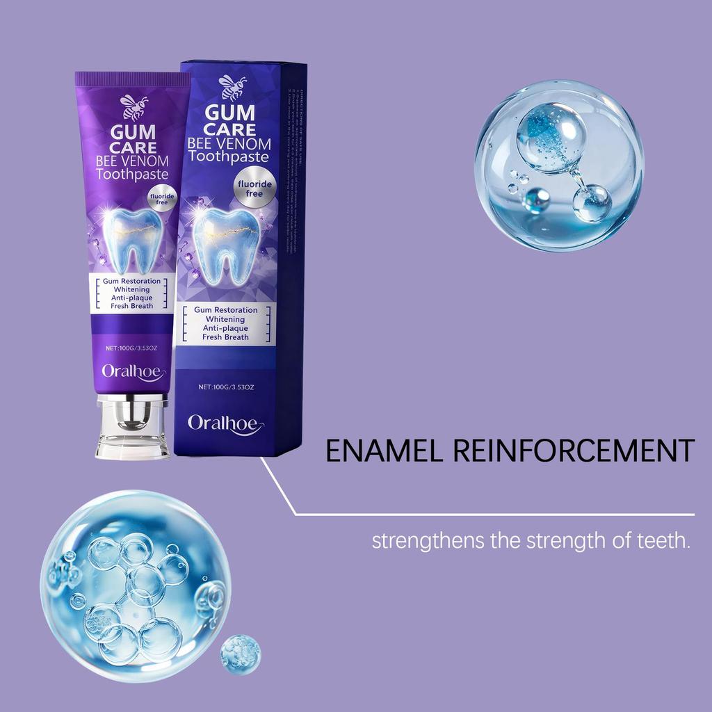 Purple Whitening Toothpaste Remove Plaque Stains Tartar Clean Toothpaste Breath Fresh Oral Prevent Color Corrector Decay Hy M5W6