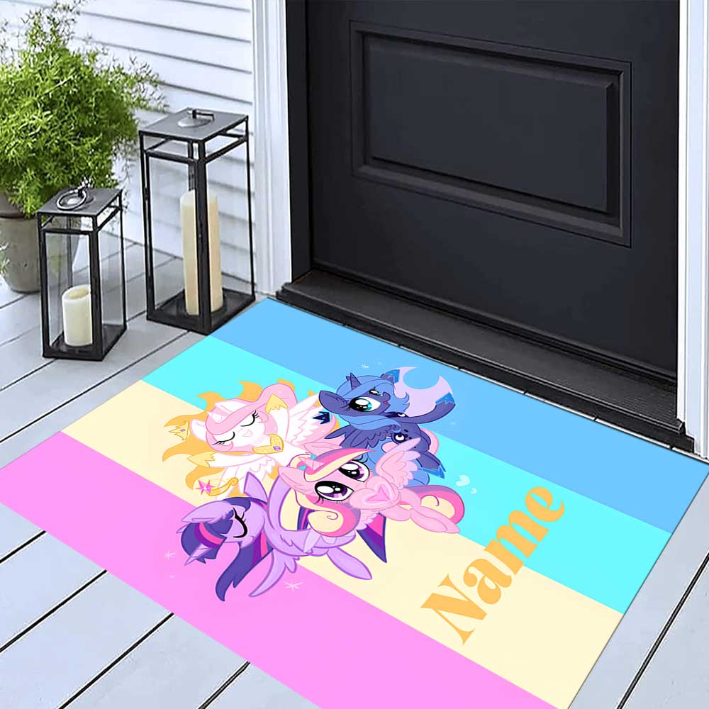Little Pony (6) Customize your name rug, office chair cushion, home bedroom living room gift.