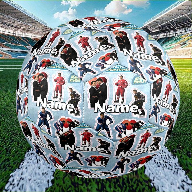Custom Name Personalized Heated Rivalry Print Size 5 Soccer Ball Training & Match Football, for Team, Kicking, Gift for Football Enthusiasts