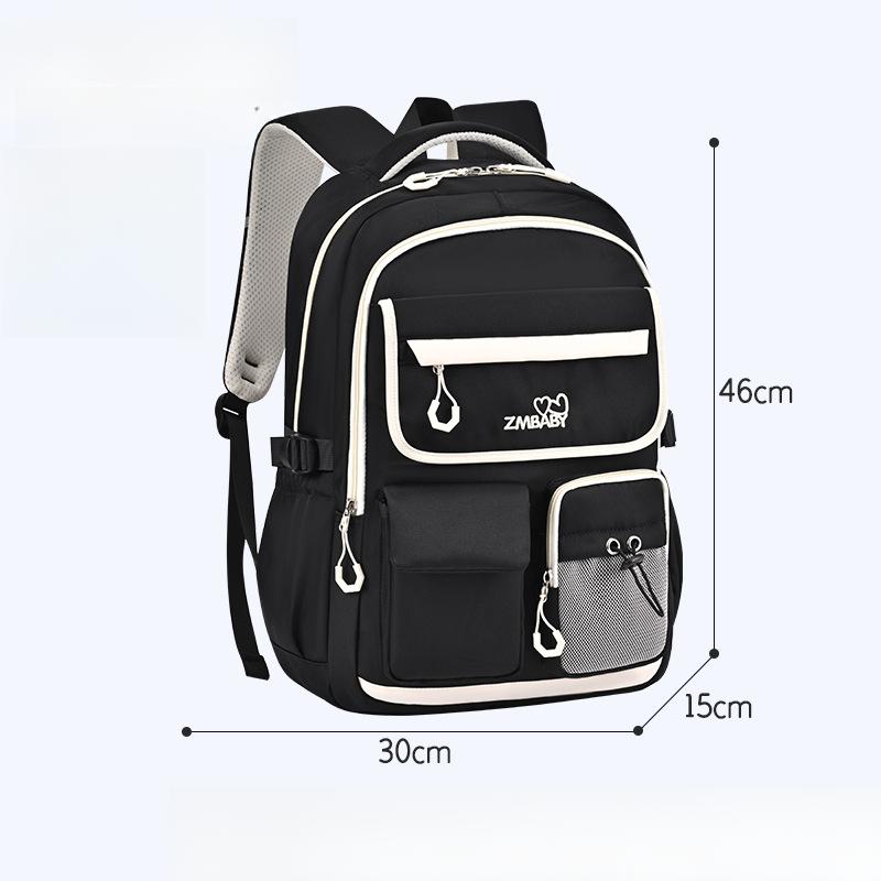 

Джинсовый школьный рюкзак, простой и легкий, детский рюкзак большой вместимости, рюкзак для учеников средней школы чёрный