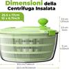 Vihoom Salad Centrifugal, Large Capacity 4.5L Salad Dryer, Kitchen Salad Squeezes with Bowl and Mesh Basket, Washes and Dries Vegetables and Fruits