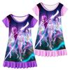 Kpop Demon Hunters Cotton Short Sleeve Sleep Dress For Kids Summer Wear