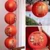 Retro Style Chinese Paper Lantern Round Shape Handmade Lucky Lantern Ornament Fu Character 30cm Festival Lantern