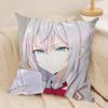Kawaii A-Alya Feelings In Russian Cushion Cover Silky Short Plush Invisible Zipper Dustproof Sofa Pillow Case For Home Decor