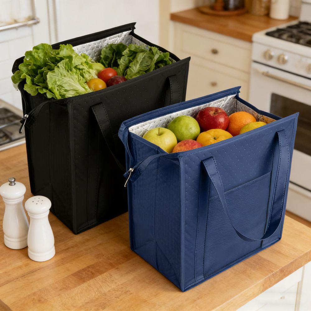 Reusable Insulated Shopping Bags Non-woven Fabric Thermal Cooler Bag  Shopping