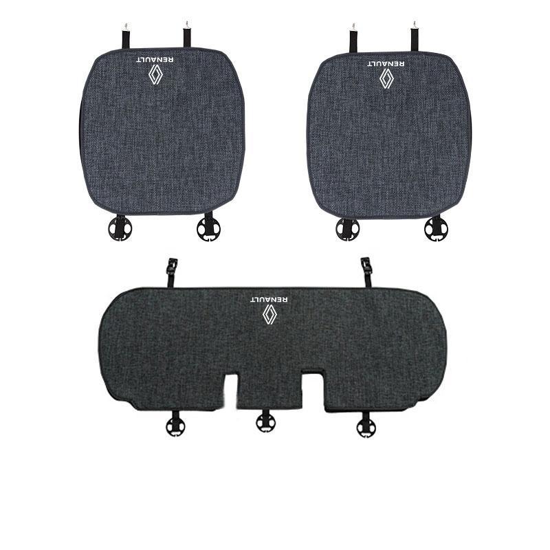 Für Renault 2026 Neue Radkappen Renault Clio Koleos Megane Espace QM6 Kadjar Captur Scenic Auto Sitz Anti-Rutsch-Matte Leinen Kühl Atmungsaktiv