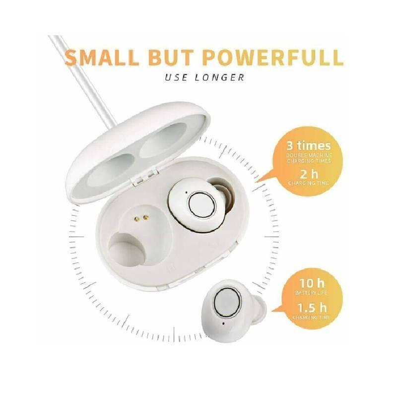 Wiederaufladbarer Smart Hörverstärker für Senioren Einstellbare Lautstärke mit geräuscharmem Design in Schwarz Weiß und Beige