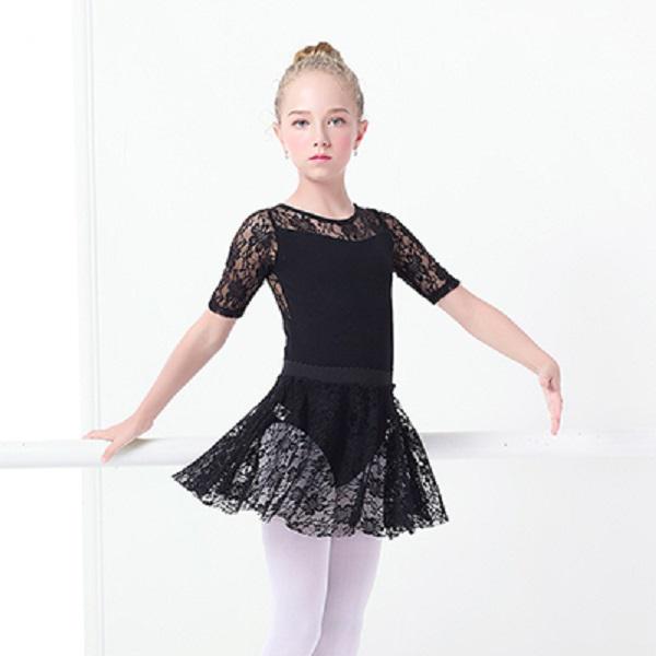 Nayiya Girls Skirted Long Sleeve Leotard Cotton Back Bowknot Ballet Dress 3-8T